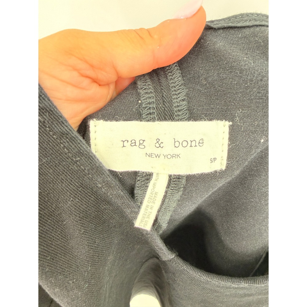 Rag & Bone Nala Shift Dress Womens Size Small Black Denim V-Neck Mini - Picture 8 of 10